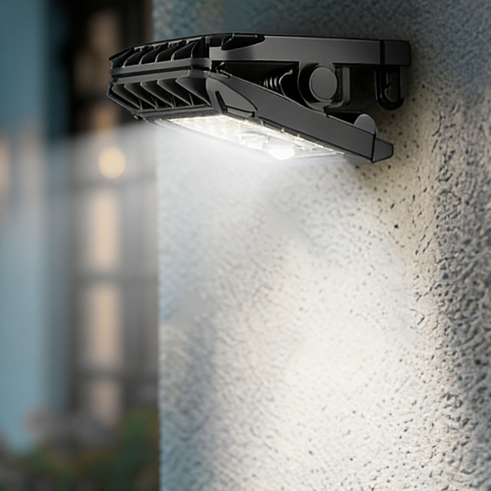Solarlampen Für Außen mit Bewegungsmelder, Solar Clip Leuchten Für Außenbereich, 3 Modi Wasserdichte Solarlicht Garten Beleuchtung Solarstrahler mit Klemme Außenleuchte Für Zaun Garten Garage (Ax4)