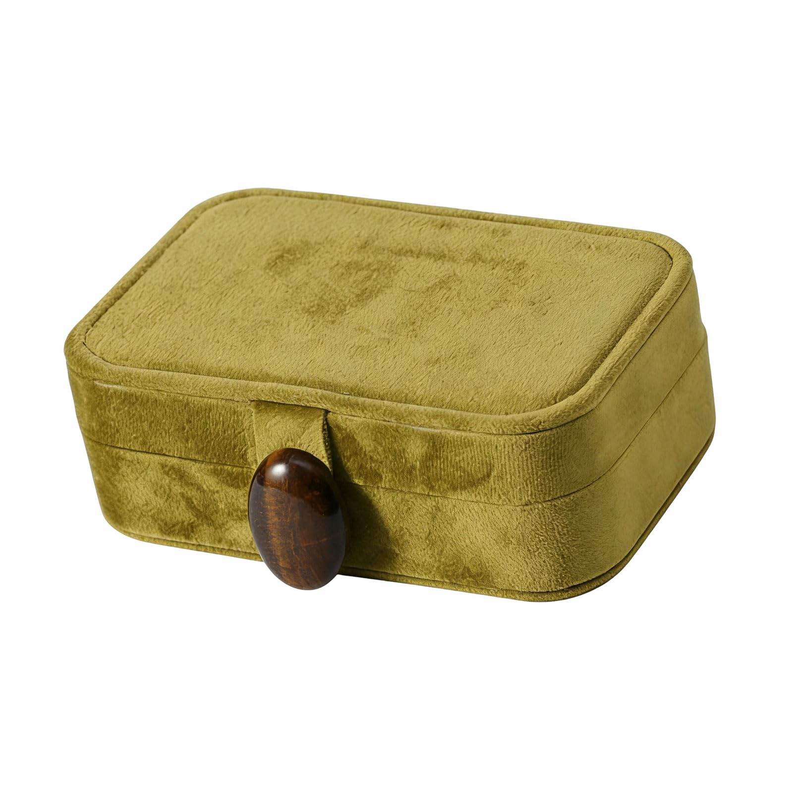 uikios Stylish Velvets Jewelry Storage Box with Multiple Compartments Jewelry Displaying Organizers for Travel and Daily Use Small Storage Box