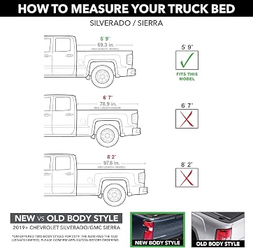 RealTruck Retrax RetraxONE MX Retractable Truck Bed Tonneau Cover | 60461 | Fits 2014 - 2018, 2019 Ltd/Lgcy Chevy/GMC Silverado/Sierra 1500, 2015-19 2500/3500 5' 9 Bed (69.3)