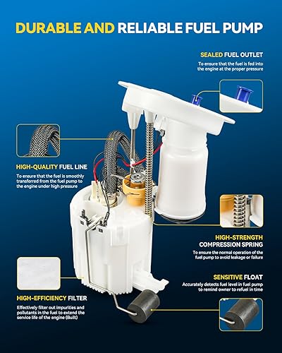 Miniatura 246 de PHILTOP FG0931 Conjunto de bomba de combustible eléctrica compatible con Sequoia 4.6L 2008-2019, Tundra 4.6L 2007-2021, reemplaza SP9010M, E8869M