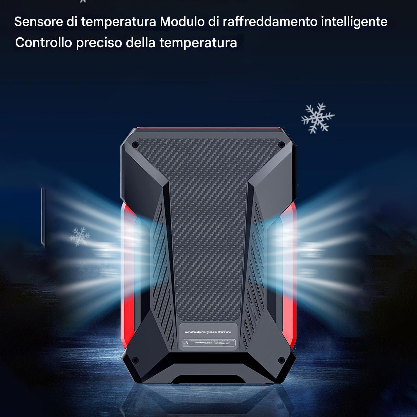 Avviatore per Batteria Auto Caricabatterie Portatile per Auto con Funzione | Alimentatore Auto a Lunga Durata con Accessorio Gonfia Pneumatici per Viaggi e Emergenze