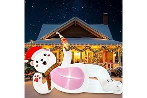 OurWarm Inflatable Lying Polar Bear