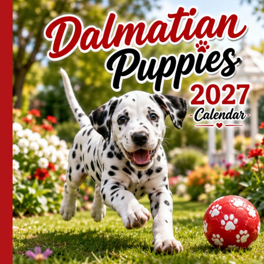Dalmatian Puppies Calendar 2027: Adorable Puppy Photography with Bonus January–March 2028