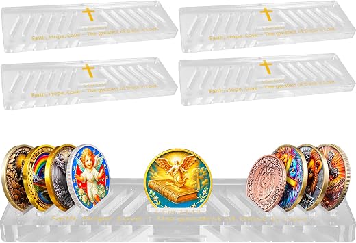 5 PCS Radiant Cross Display Stand - Faith, Hope, Love - The Greatest of These is Love, Inspirational Christian Decor, Faith-Based Gifts for Spiritual Encouragement for Men & Women