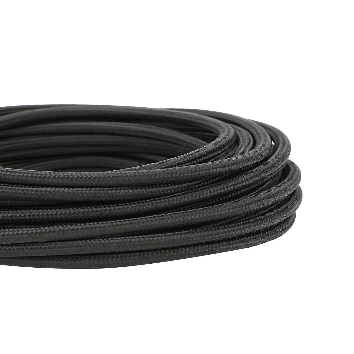 NUODIFAN Câble Textile Pour Lampecâble En Plastique Revêtu De Textile, Câble En Tissu, Câble D'alimentation 3 Fils 3 X 0,75 Mm² Avec Conducteur De Terre, Pour Articles électriques Et Accessoires De