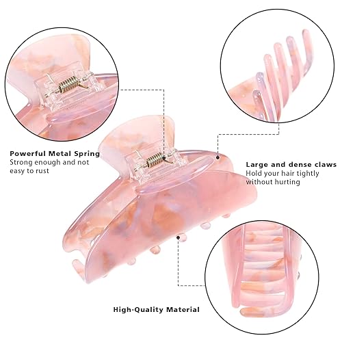 Miniatura 2 de 4 pinzas grandes para el cabello, pinzas de acrílico grandes para cabello grueso, pinzas de sujeción fuerte, pinzas antideslizantes para el cabello