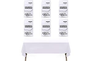 White Plastic Tablecover for Rectangular Tables