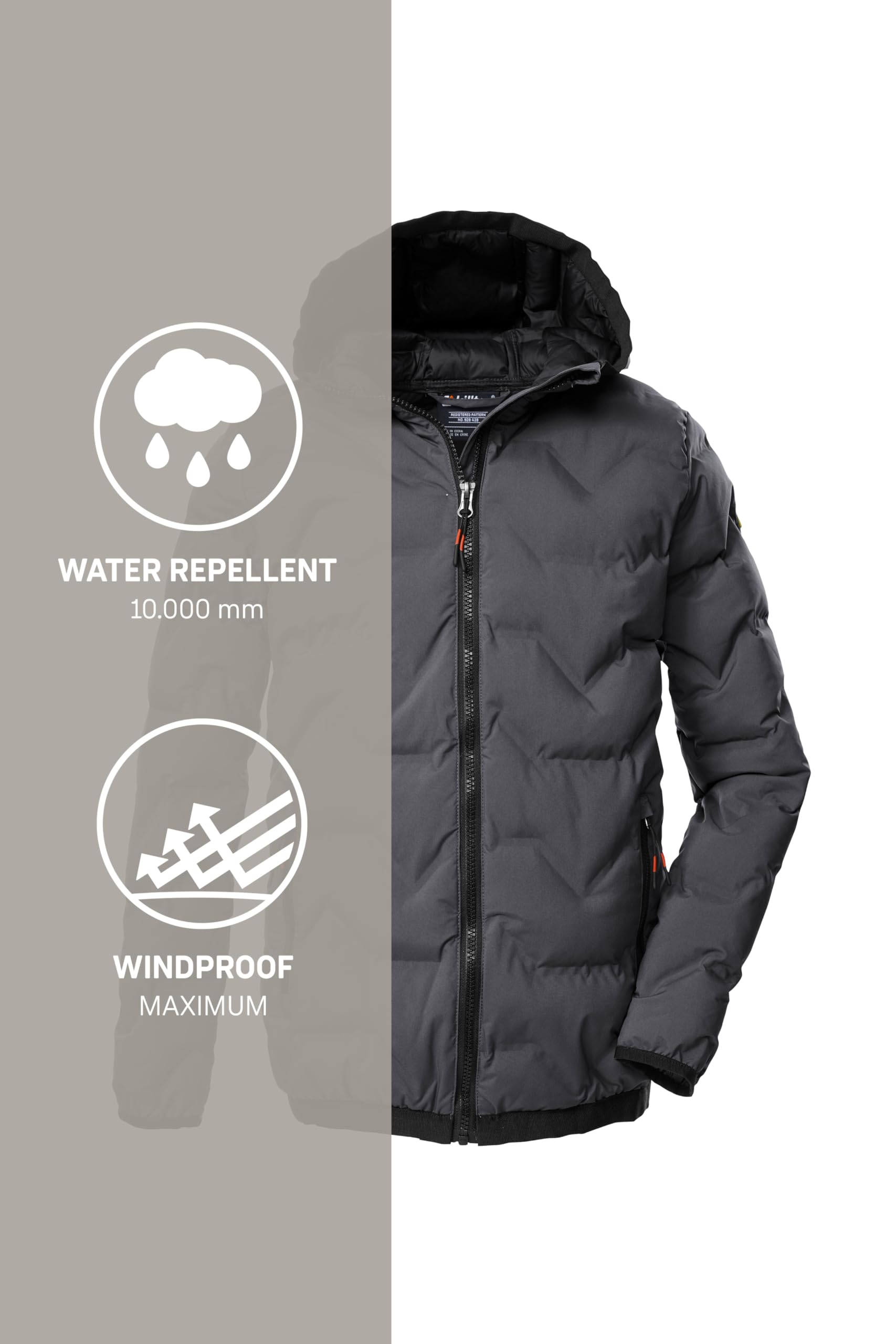 Killtec Kow 229 Bys Qltd Jckt Giacca trapuntata/funzionale in piuma d'oca con cappuccio Bambini e ragazzi