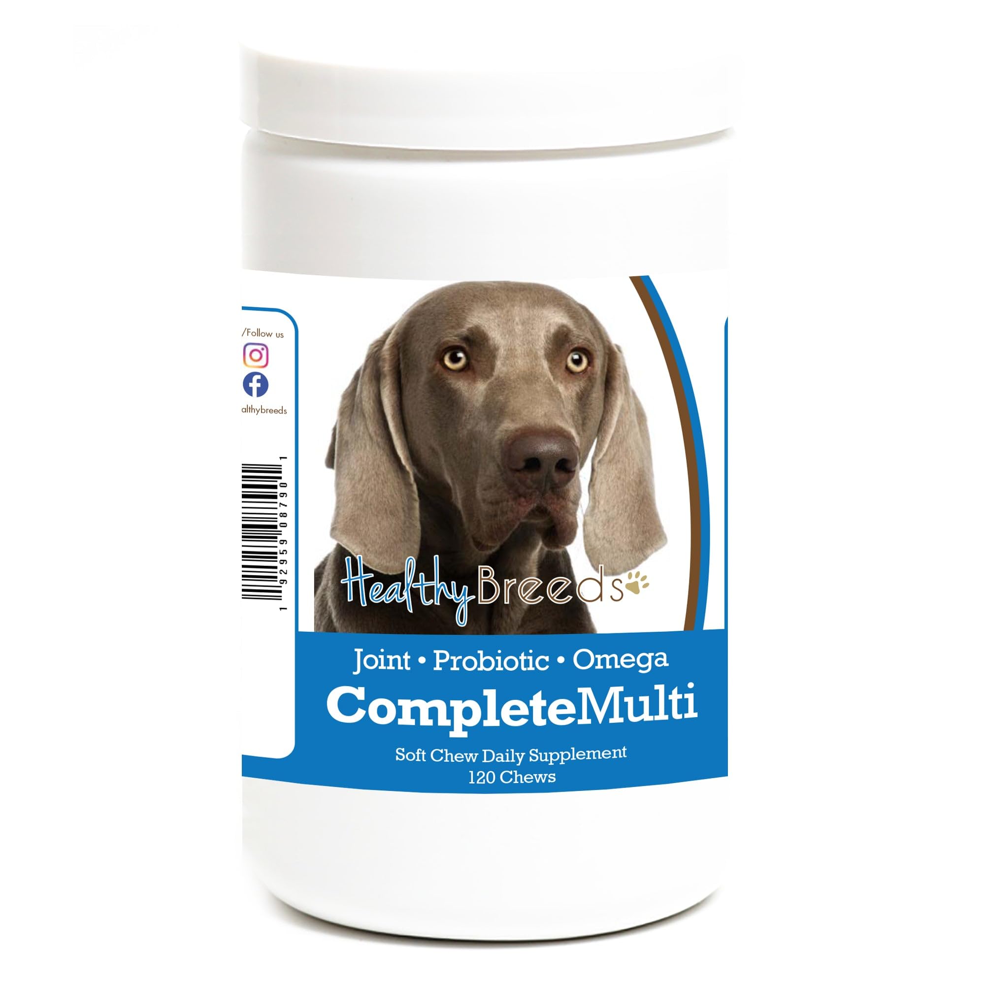 Healthy Breeds Weimaraner All In One Multivitamin Soft Chew 120 Count