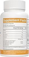 Vista 3 de Aceite de pescado omega-3 de 1560 mg, triple fuerza EPA y DHA, 120 cápsulas blandas, 60 porciones, sin gluten, sin OMG y apto para vegetarianos