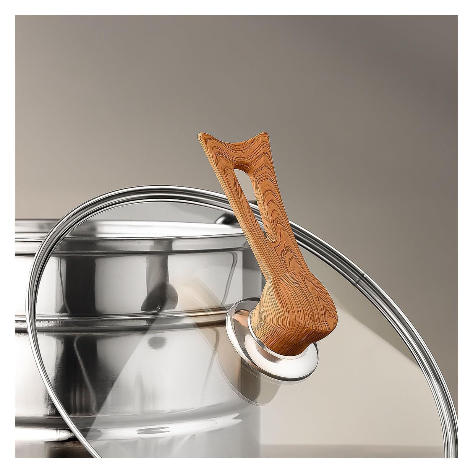 Coperchio universale per padelle, 16-32 cm, coperchio per padelle con manico lungo, coperchio per padelle, coperchio a cupola per cottura, coperchi in vetro per pentole, coperchio di ricambio per pent