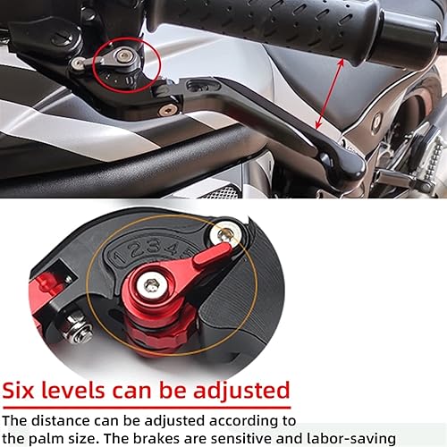 Miniatura 7 de Para Yamaha FZ6S FZ 6S 2004-2010 motocicleta CNC Accesorios Palancas de embrague de freno manillar ajustable plegable extensible con palanca de