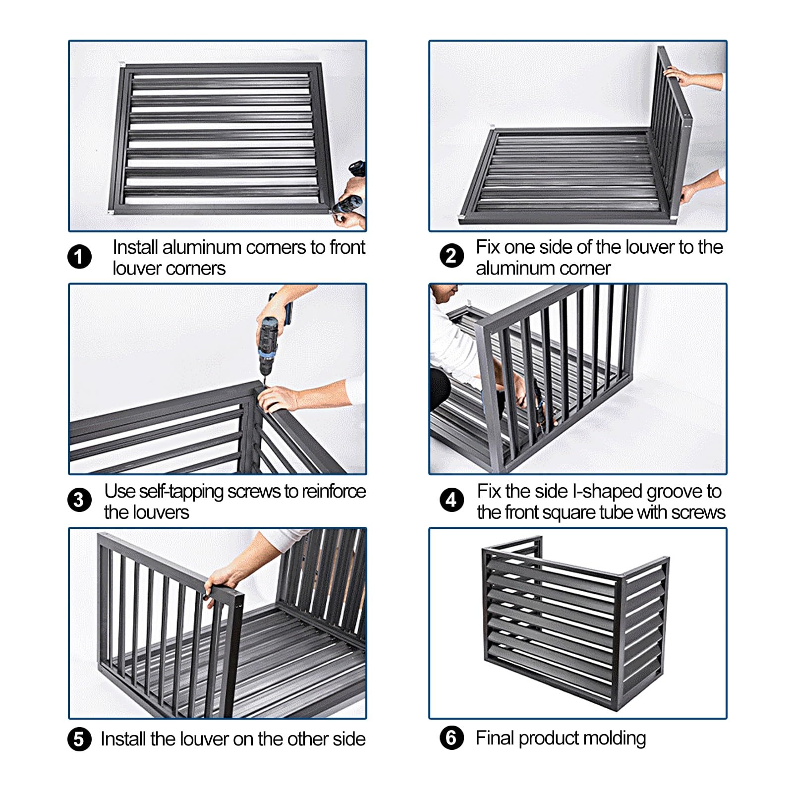 Cubierta de aire acondicionado para exteriores, protector de unidad de CA de aluminio, resistente a la intemperie, cubierta de aire acondicionado exterior