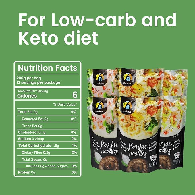 Hethstia Shirataki Noodle Pasta y Arroz Bajo en Carbos - 6 Packs miniatura 2