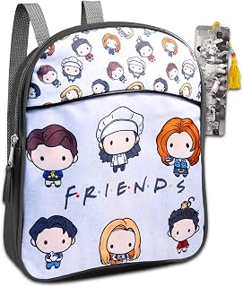 Friends Mini School Backpack - Friends TV Show Merchandise Bundle With 11inch Deluxe Friends Small Backpack Purse And City Skyline Bookmark (Friends TV Show Travel Bag Set)