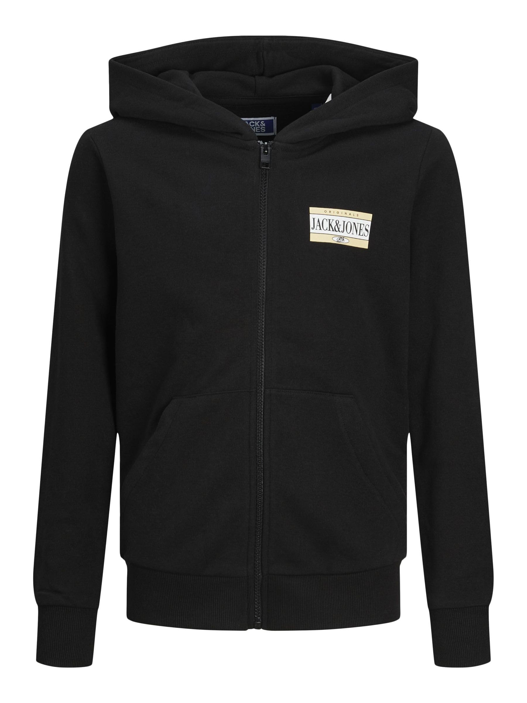 Jack And Jones Boys Vester Hoodie - Black - 16 (4XL)