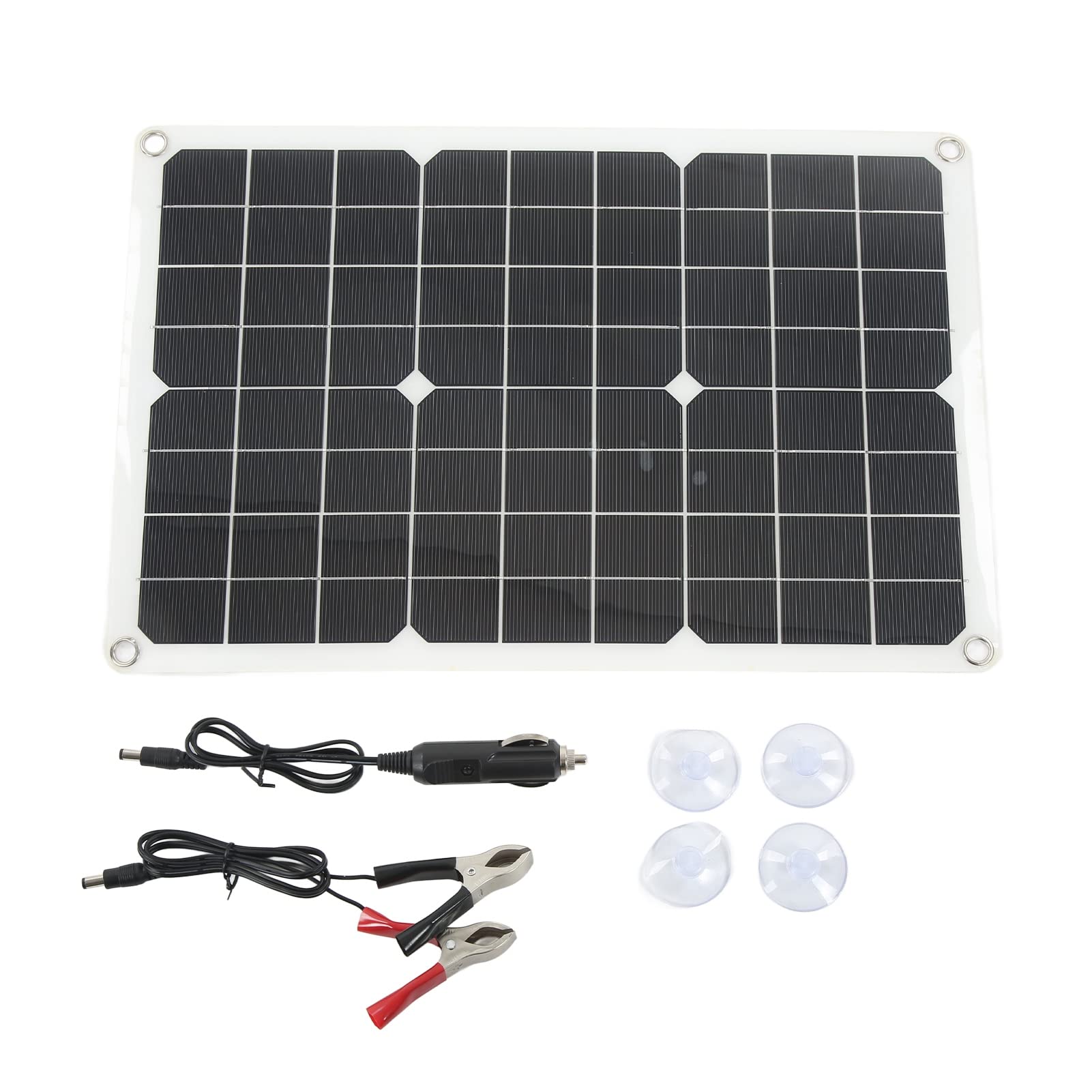 KIT DE PANNEAU SOLAIRE À TAUX DE CONVERSION ÉLEVÉ 20W 5V POUR RANDONNÉE CAMPING DOUBLE SORTIE USB