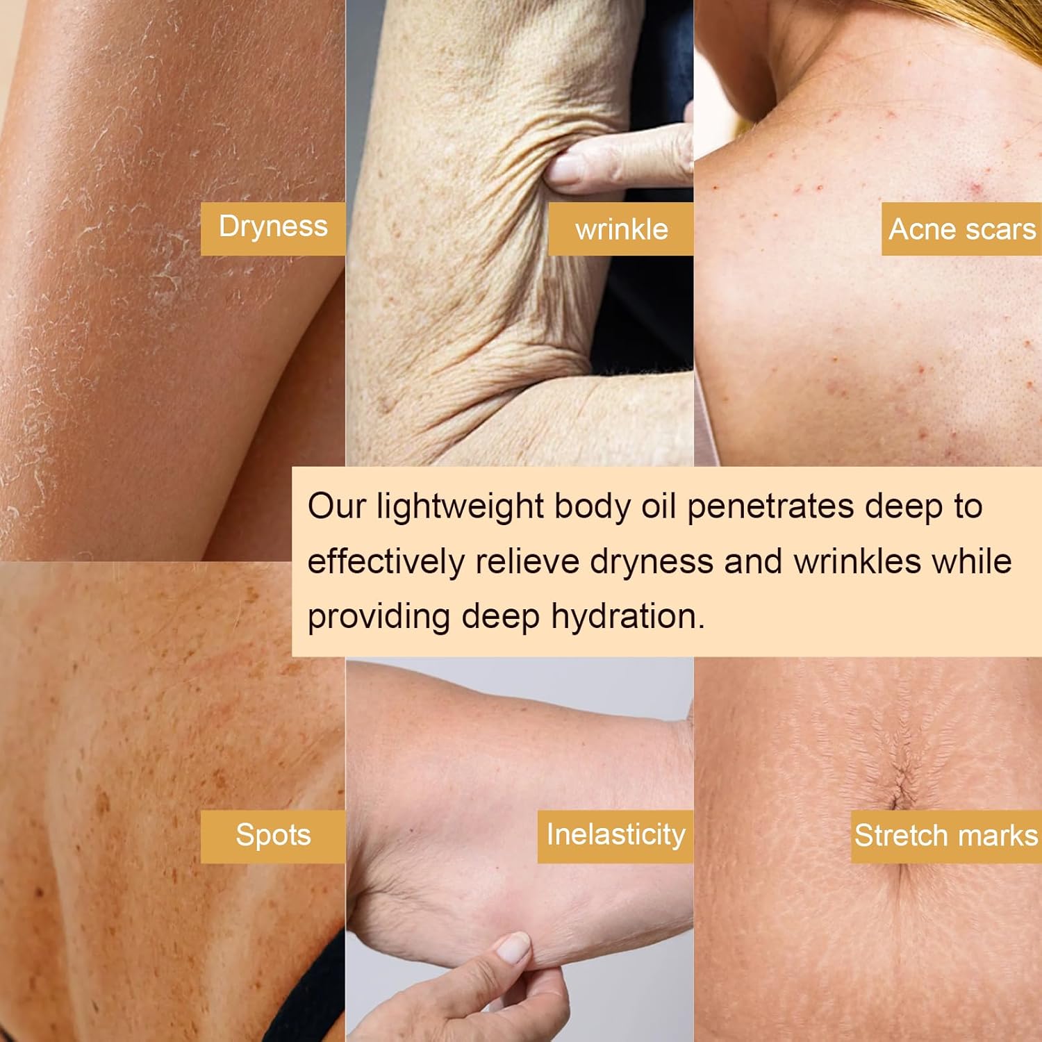 Mystic Body Firming Oil, Hydrating Body Oil for Women, Plumps Tightens & Firms Skin, Natural Cold‑Pressed Oil Blend for Dry & Crepey Skin, Luxury After Shower Skin Care, 4.23 fl oz