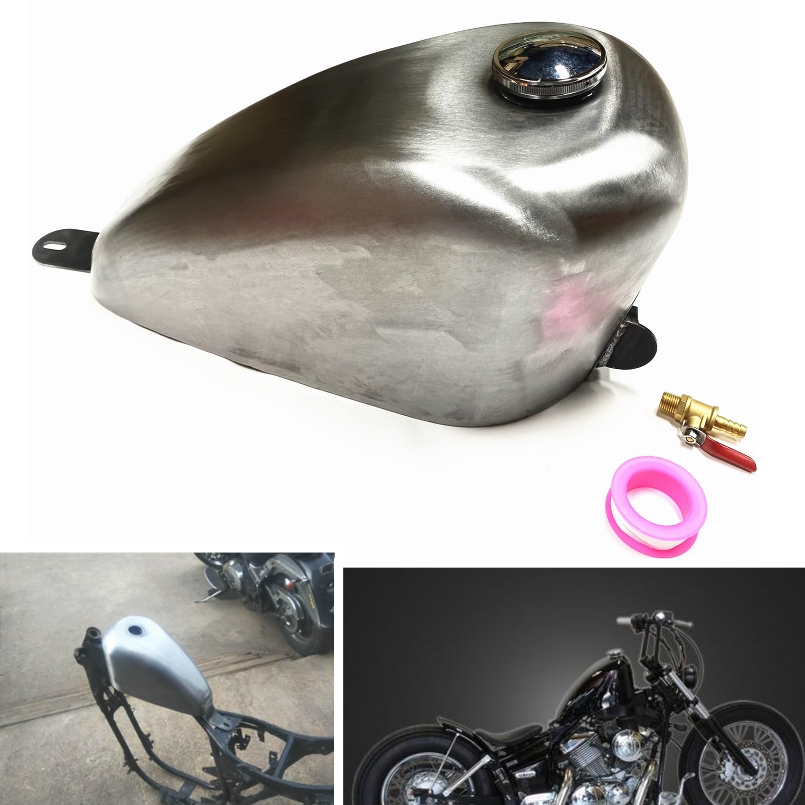 Amazon | ヤマハ ビラーゴ XV250用ハンドメイドオートバイオイルガス 