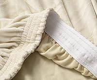 Vista 5 de MIFXIN Funda de terciopelo para silla lateral, elástica, lavable, inclinada, protector de asiento para comedor, banquete, decoración de fiesta