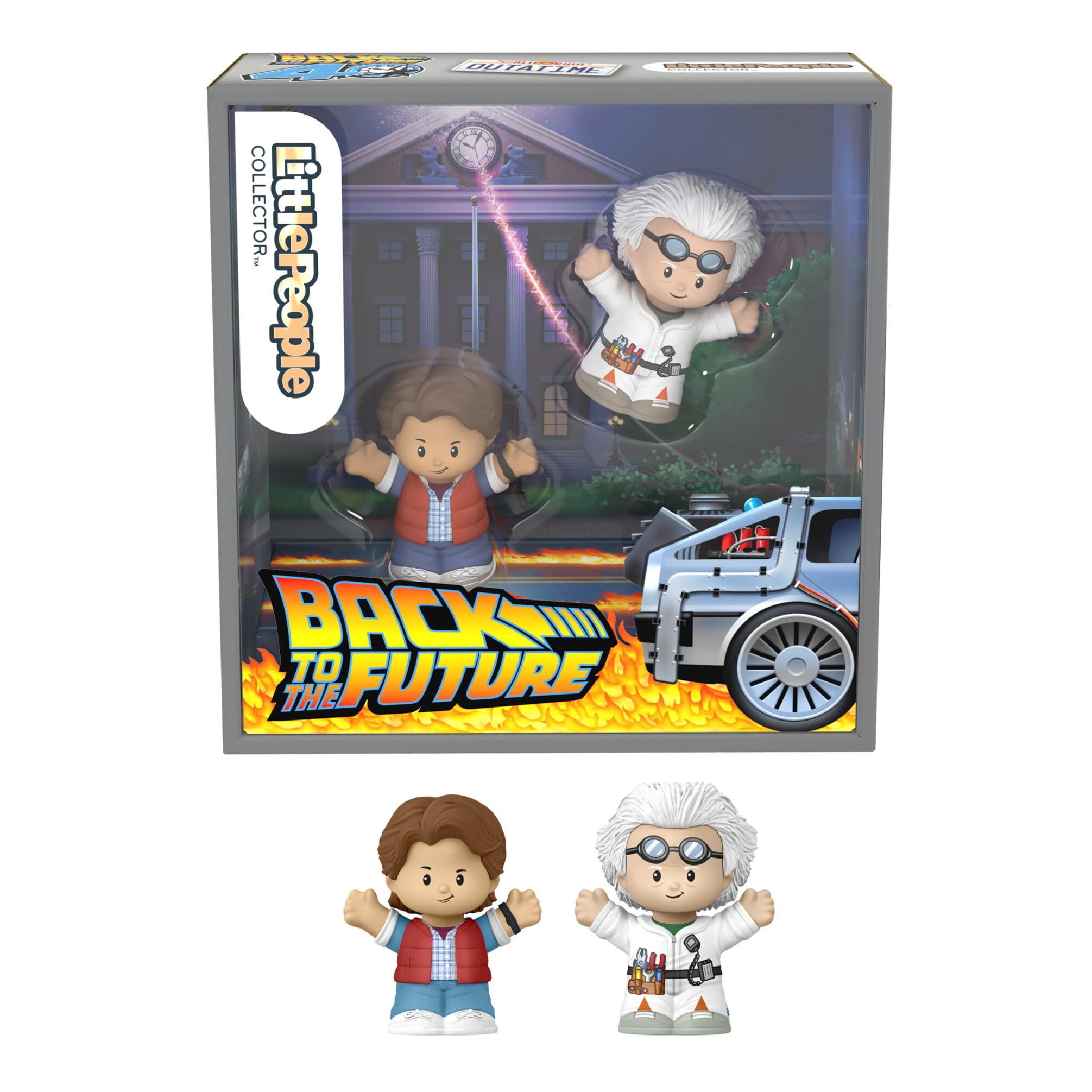 Little People Collector Back to the Future Special Edition Set for Movie Fans, 2 Figures in a Display Package ​, JFD74