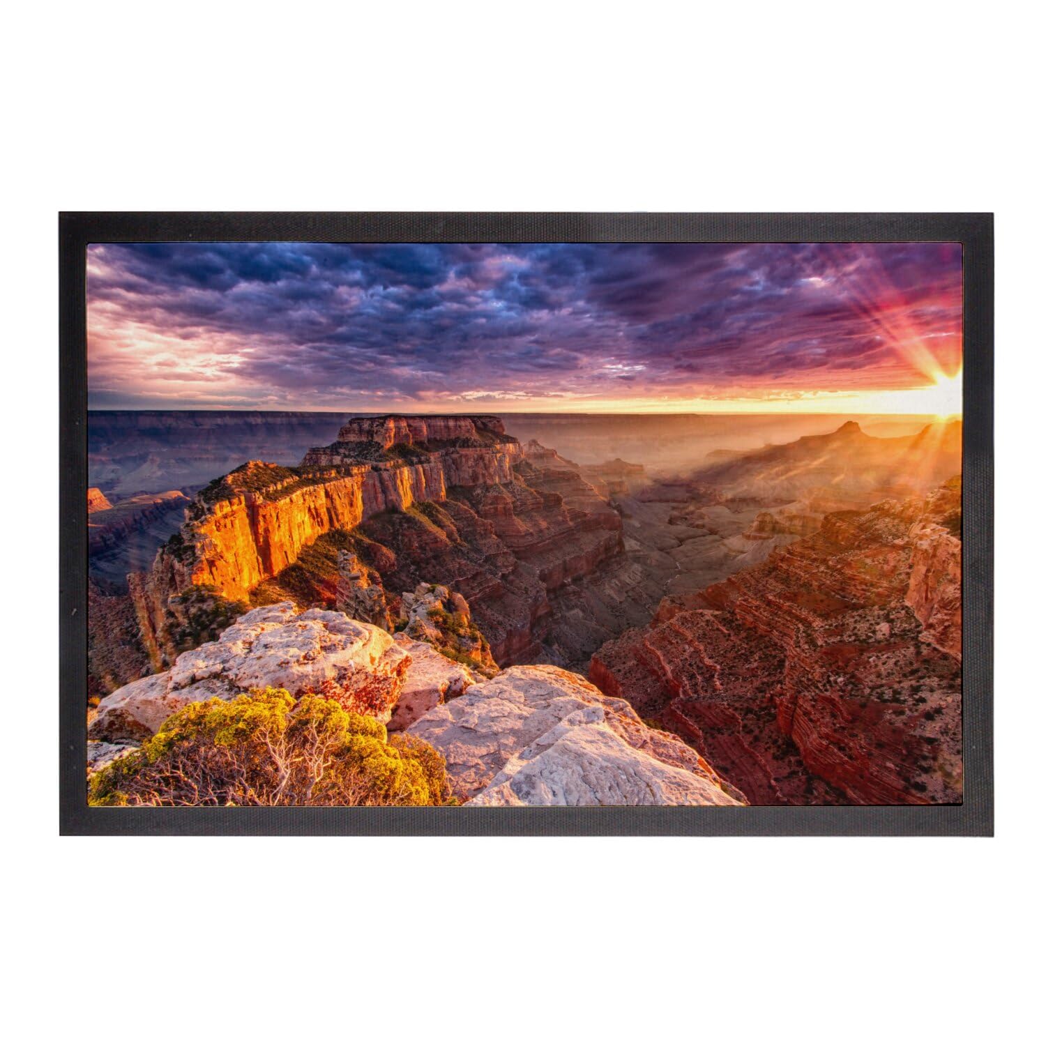 Paillasson Grand Canyon Arizona UNESCO tapis de sol entrée coucher de soleil 60x40cm