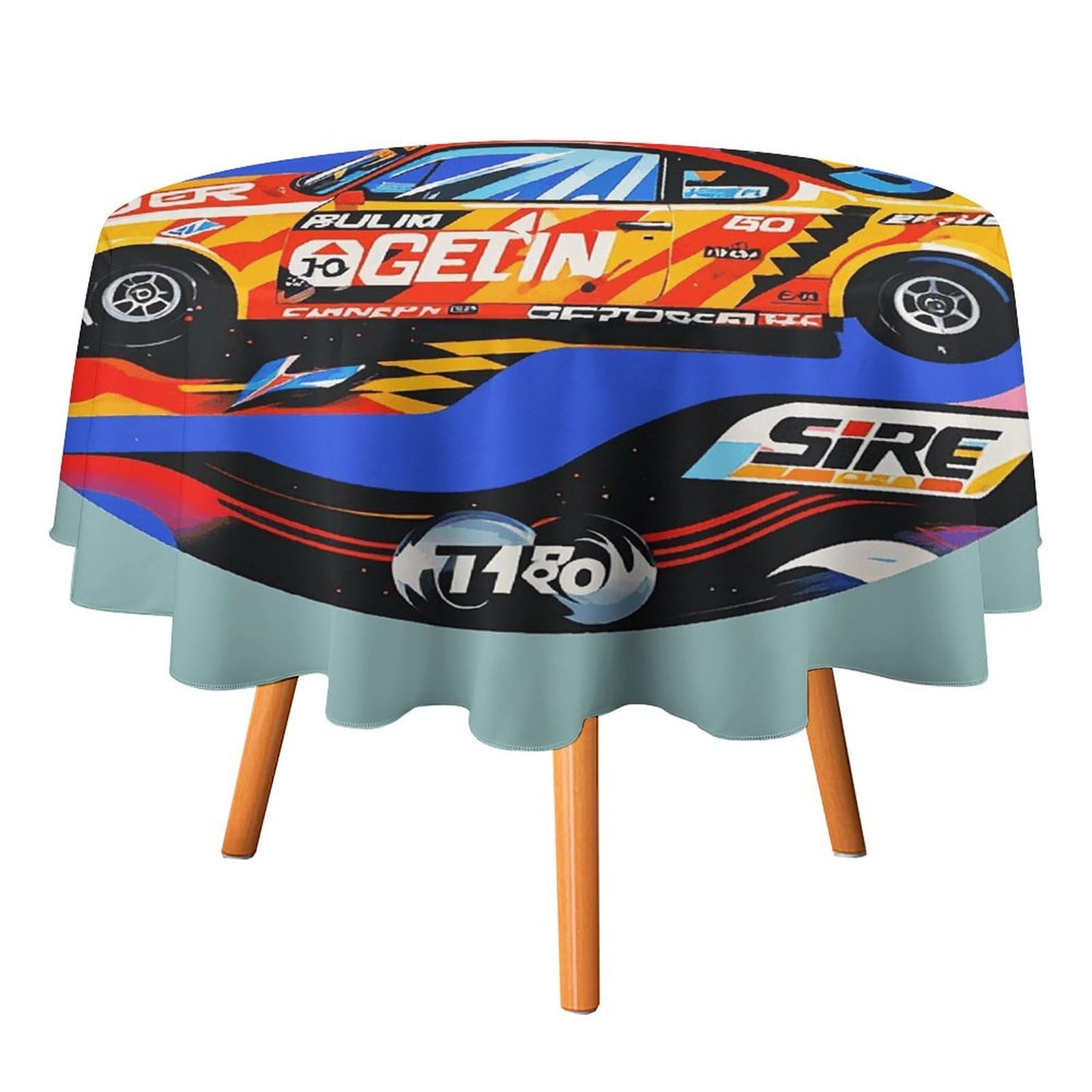 Nappe ronde style ferme de 152 cm idéale pour un dîner de vacances convivial
