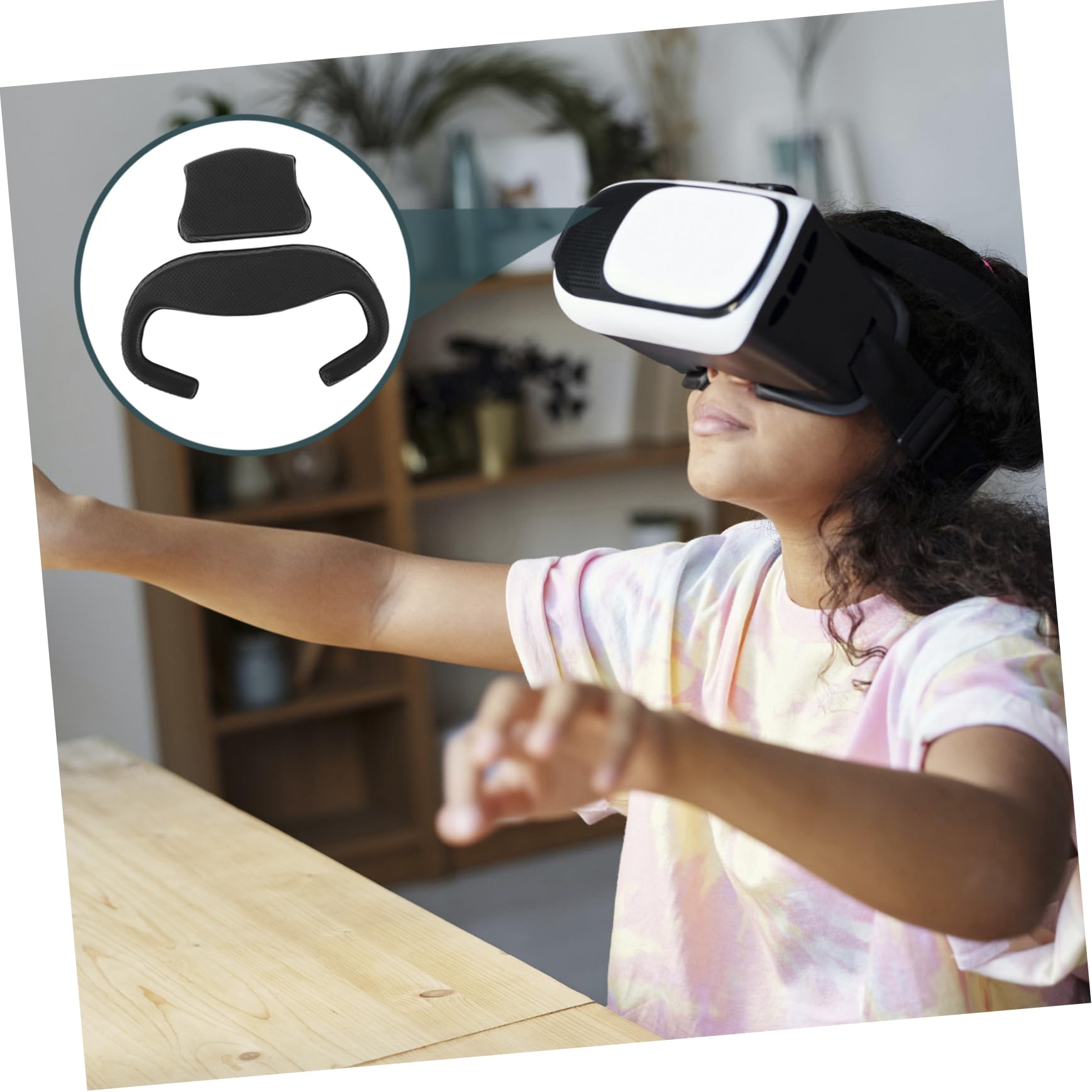 Gadpiparty 4juegos Cojín Facial VR Sweatproof y Almohadilla Cerebelo Compatible Crystal Diseño Ergonómico Aislamiento De Luz Accesorios para Auriculares VR