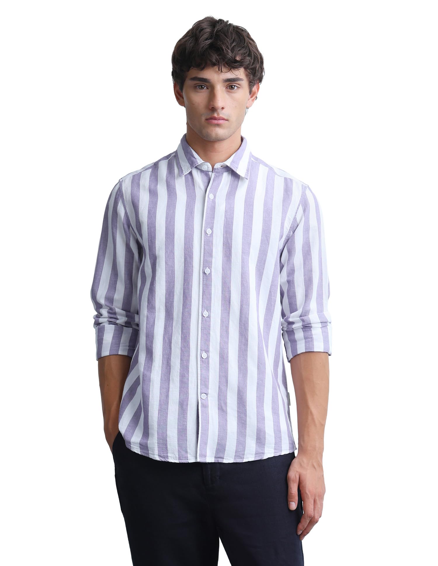 flying machine Men's Slim Fit Shirt | Striped | Long Sleeves | Shirt for Man-picture-33