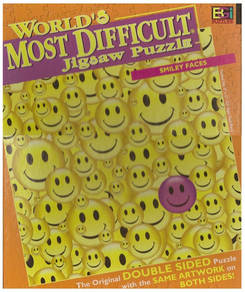 World's Most Difficult Jigsaw Puzzle; Smiley Faces, Double Sided