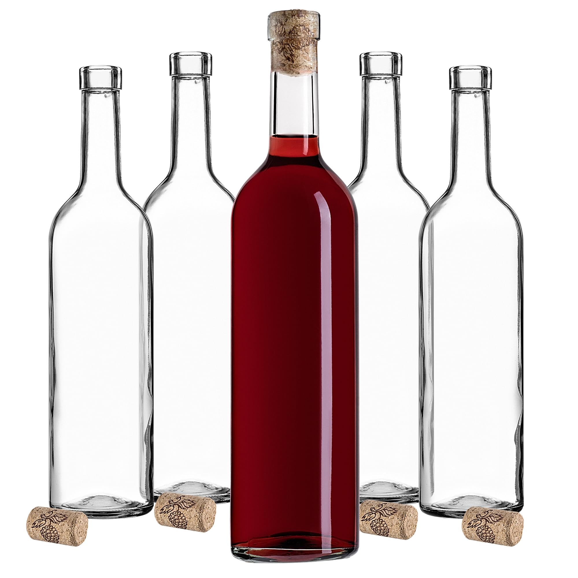 Bottiglie Di Vetro Con Tappo In Sughero – 2 Pezzi, Capacità 150 Ml L'una, Diametro 47 Mm, Altezza 80 Mm. Perfette Per Decorazioni Fai-da-te, Regali, Conservare Spezie, Fiori Secchi O Messaggi In Bottiglia. Ideali Per Matrimoni E Feste.