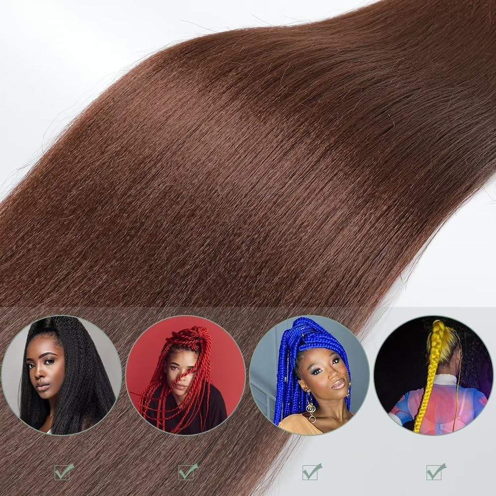YDDM Capelli Per Treccine Africane Morado Extension Treccine Texture Yaki Easy Install per Principianti 32 Pollici 3 Pezzi Capelli Leggeri e Naturali per Box Braids, Twist e Crochet — view 47
