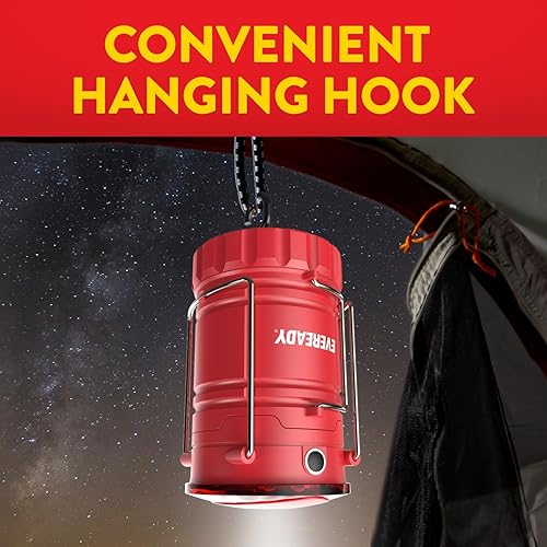 Miniatura 6 de Eveready Linterna LED para campamento 360 PRO (paquete de 3), luces superbrillantes para tienda de campaña, resistentes al agua IPX4, para