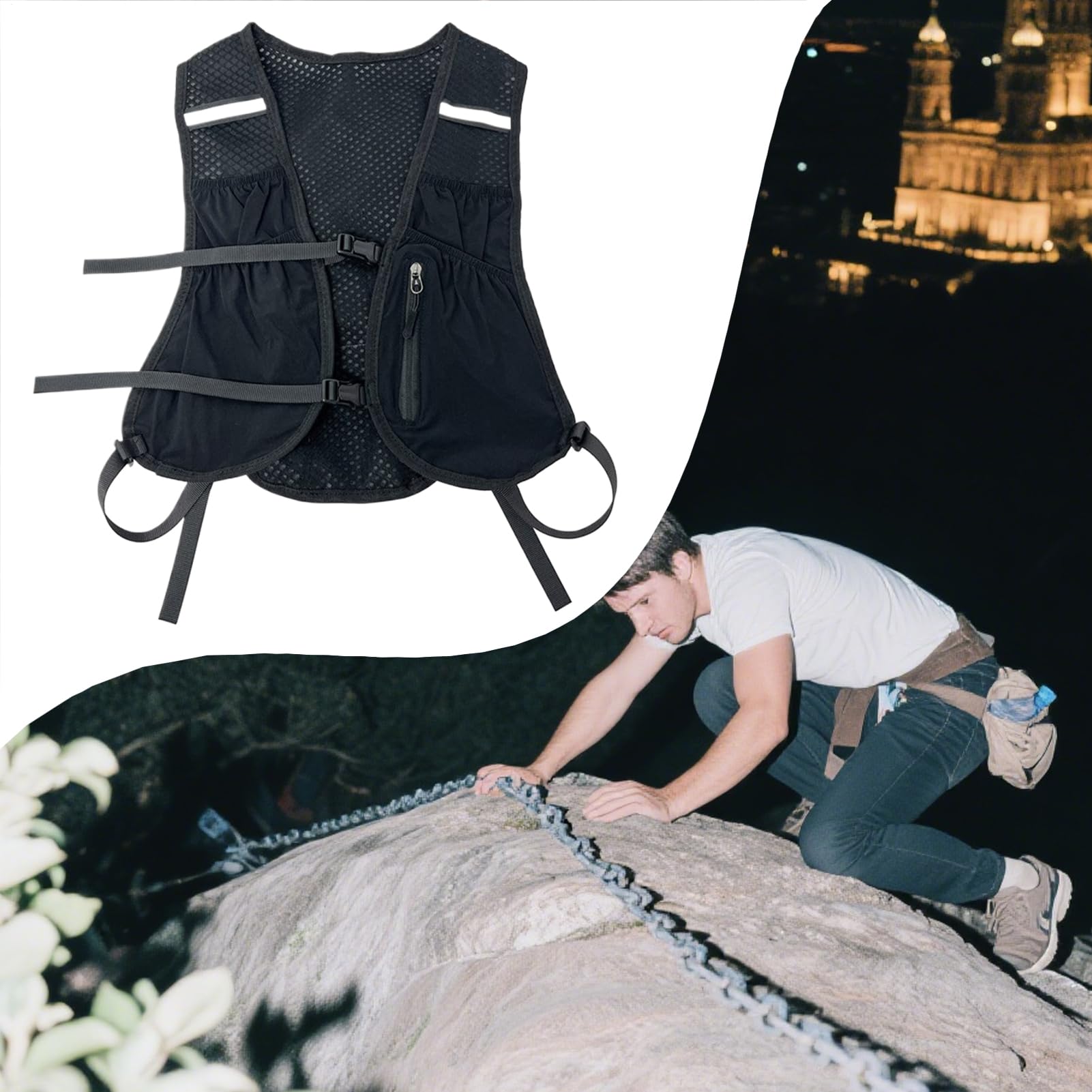 Kamizelka Biegowa Dla M? ?czyzn - Plecak z B?on? Wodn? do Joggingu | Plecako-Kamizelki Do Aktywno?ci Zewn?trz Sport Turystyka Bieganie Trekking Rower Fitness