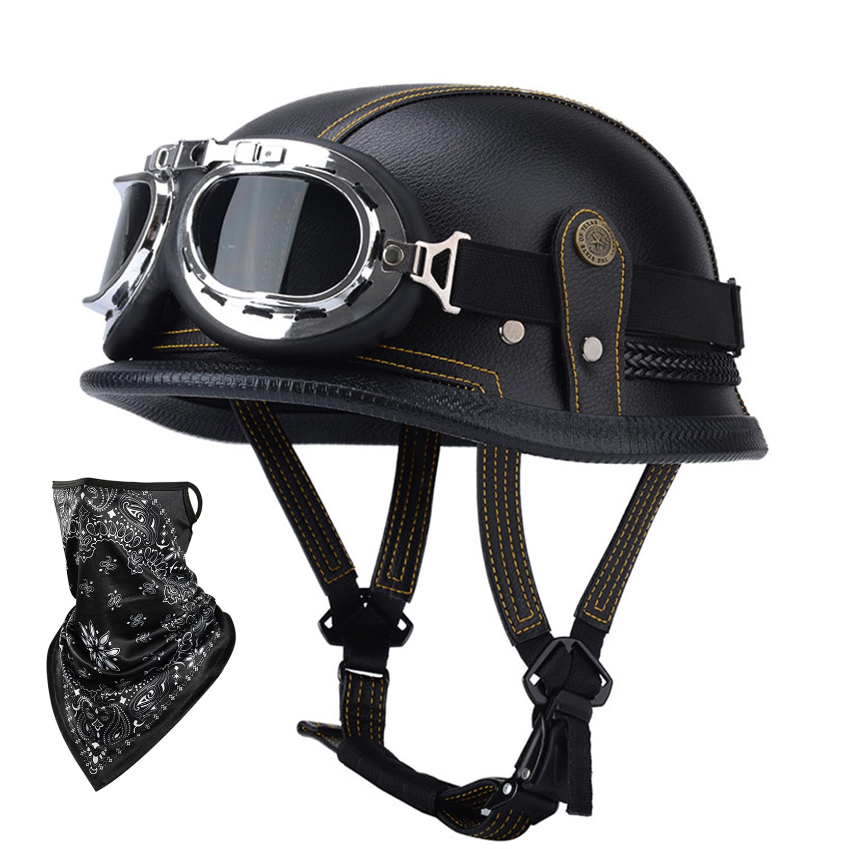 Casco retro de media cara para scooter en trayectos urbanos diarios