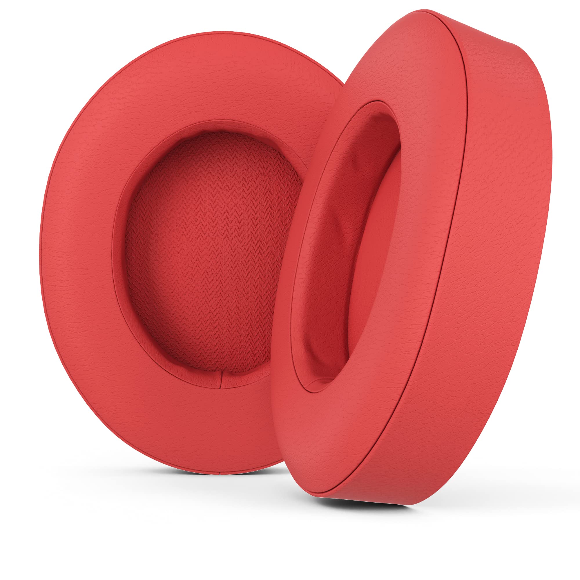 Replacement Ear Pads for Beats Studio 2 & 3 (B0501, B0500) Wired & Wireless | Softer Leather Cushions, High Density Memory Foam | Enhanced Noise Cancellation & Stronger Adhesive (Red)