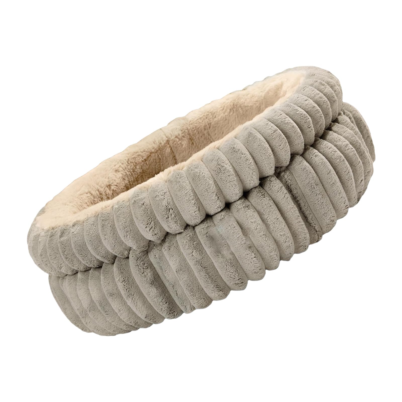 Lit rond pour chats avec coussin amovible lavable et base antidérapante