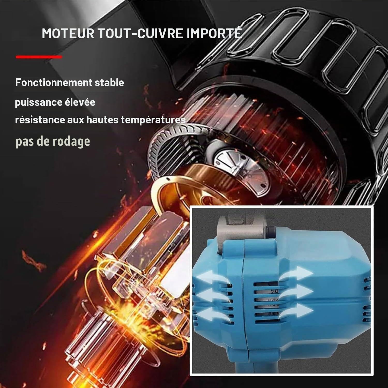 Qiang Coupe Câble Électrique À Cliquet,Coupe Câble à Batterie,Coupe Câble Hydraulique avec 2 Batteries 18 V 4,0 Ah Outil Coupe Fil électrique pour câble blindé en cuivre Al,75mm