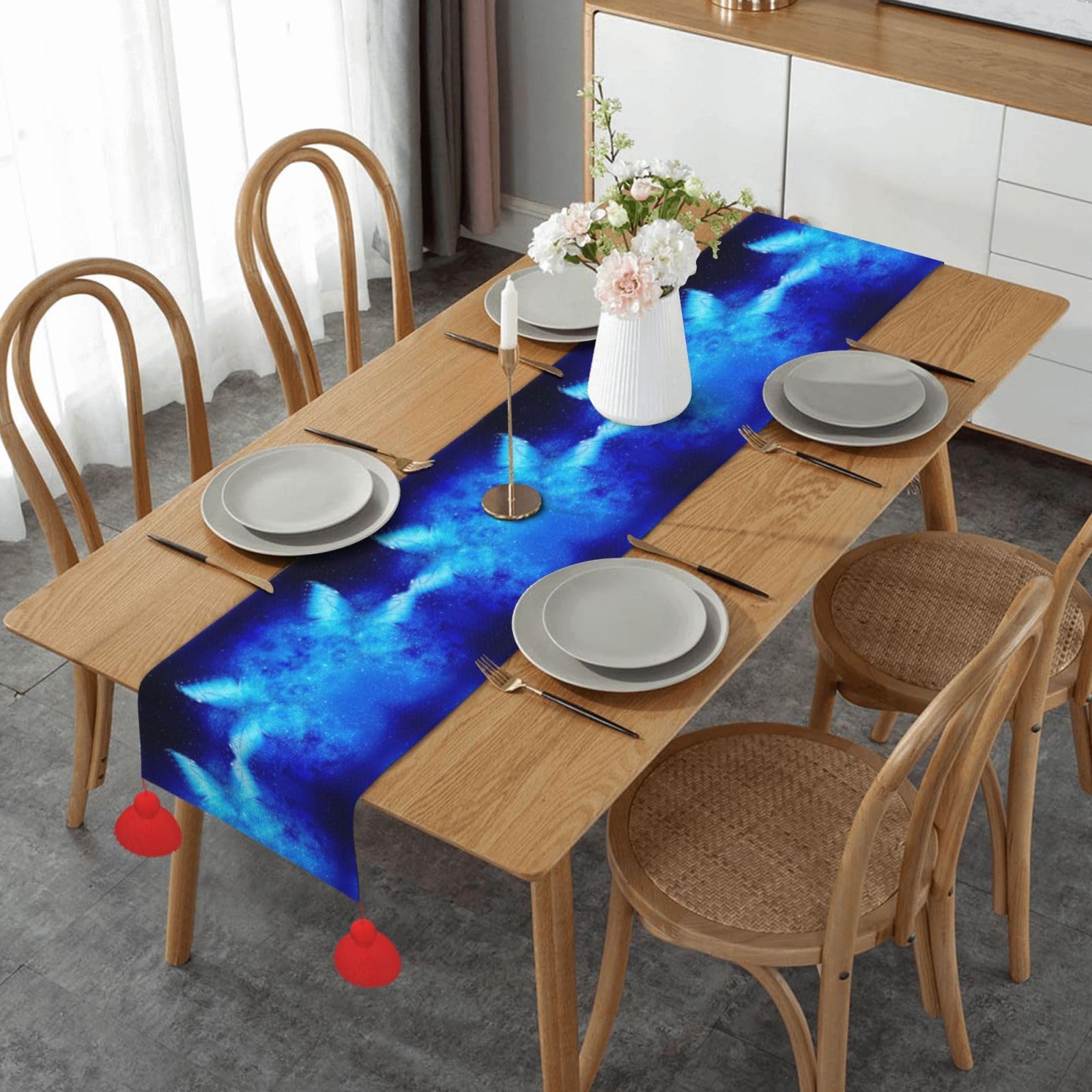 Chemin de table de salle à manger pour repas de Noël et repas de famille