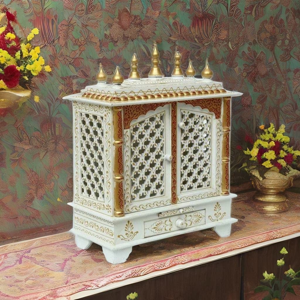 Spiritual White WallTemple for Navratri/Religious Occasions