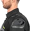 SHIMA Solid Men's Motorcycle Jacket with Protectors Airforce Back Protector Motorcycle Jacket Summer Protective Jackets Textile Jacket Waterproof Powersports Protective Gear (Men Fluo Ventilated L)