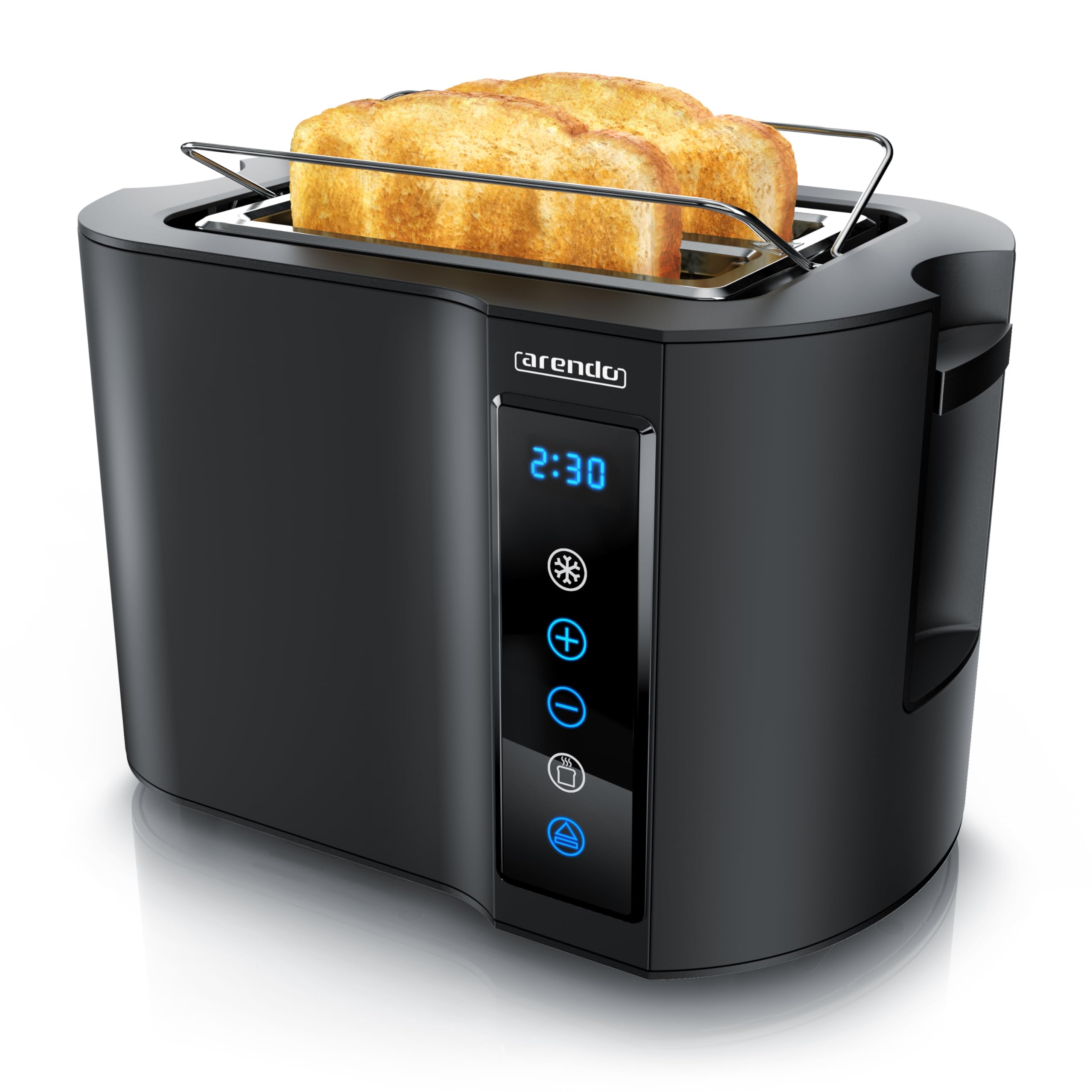 DE Arendo - Toaster 2 Scheiben Edelstahl Touchpanel 800 W