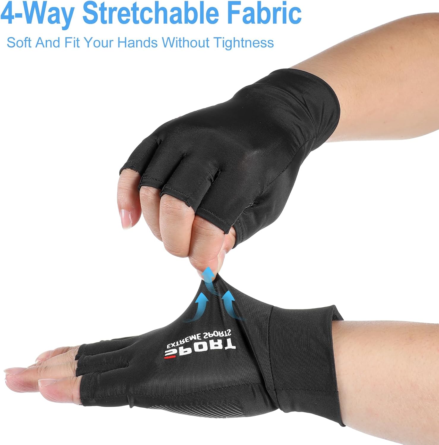 Fingerless Gloves, Multipurpose Fingerless UV Protection Gloves for Fishing Driving Sailing Rowing Kayaking & Paddling Glove, Water & Sports Sun Protect Glove for Men and Women - Image 4