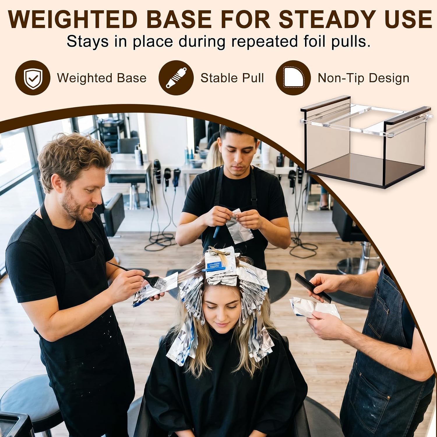 Novabright Acrylic Pop up Foil Dispenser Hair Salon Foil Organizer for Hair Holder Fits 500 Count Pop up Sheets