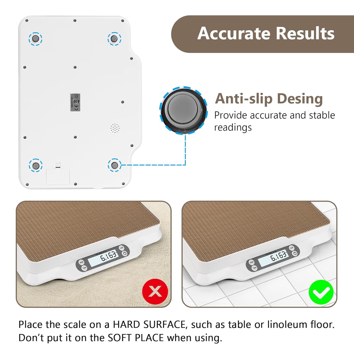 Digital Small Animal Scale with LCD Display & Removable Tape Measure, High Precision Pet Scale for Puppy/Kitten/Rabbit/Birds, Portable Weighing Scale (Includes LCD Screen & Durable Measurement Tape)