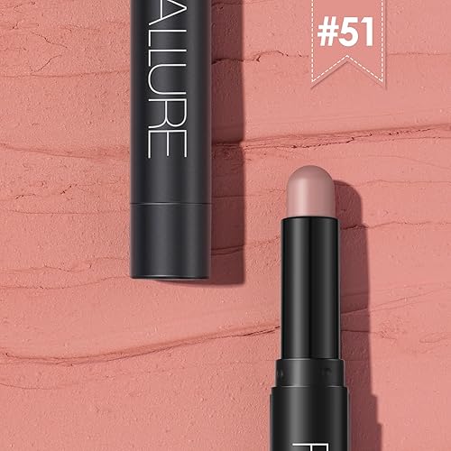 Miniatura 3 de FOCALLURE Sombra de ojos en barra brillante y mate, lápiz iluminador de ojos suave y brillante para mujeres, sombra de ojos impermeable y maquillaje