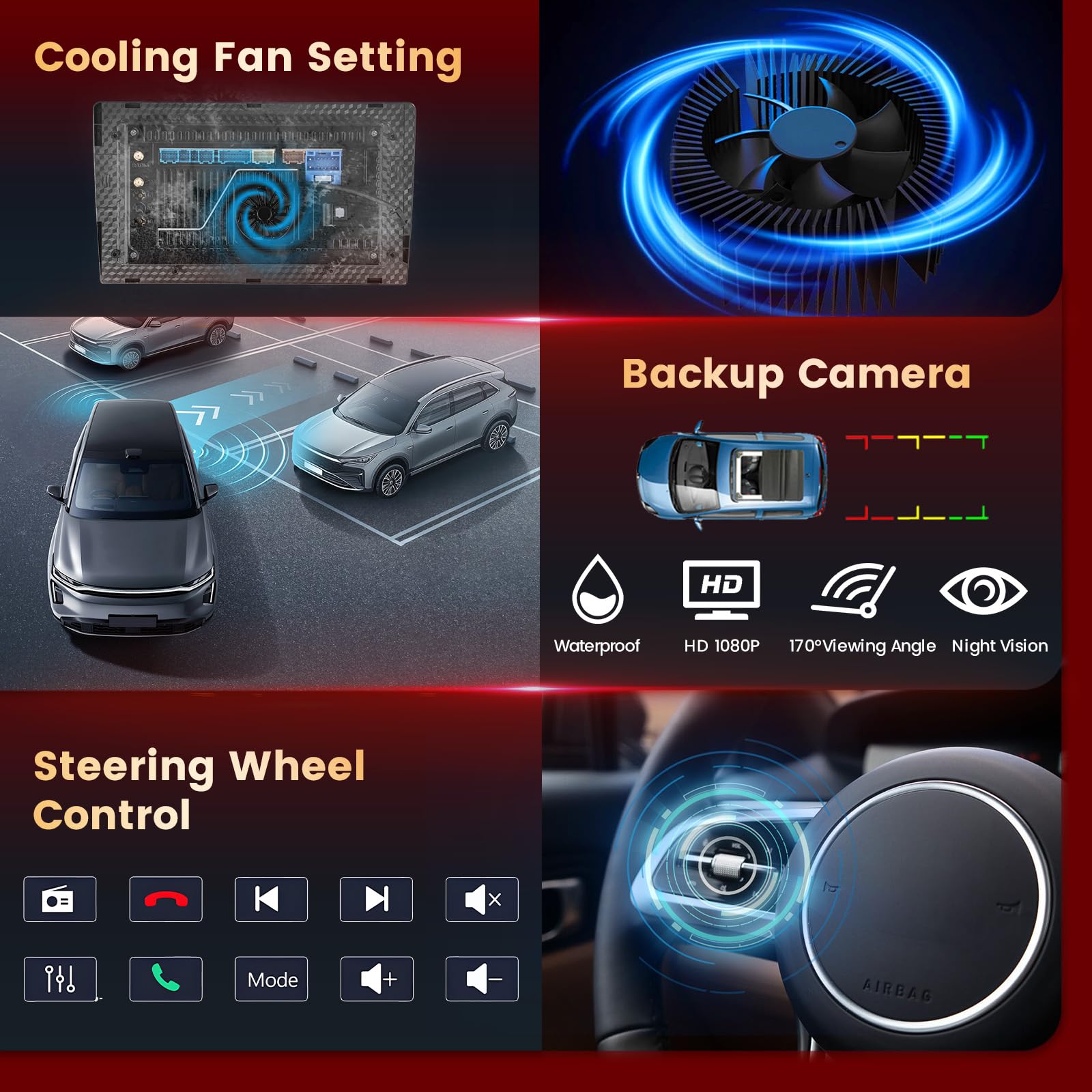 Qualcomm 8-Core, 4GB+64GB Android 15 Autoradio für Peugeot 207 2005-2015 Kabelloses CarPlay Android Auto, DSP, 9-Zoll IPS Touchscreen Bluetooth, FM/RDS, Lenkradsteuerung, AHD Rückfahrkamera