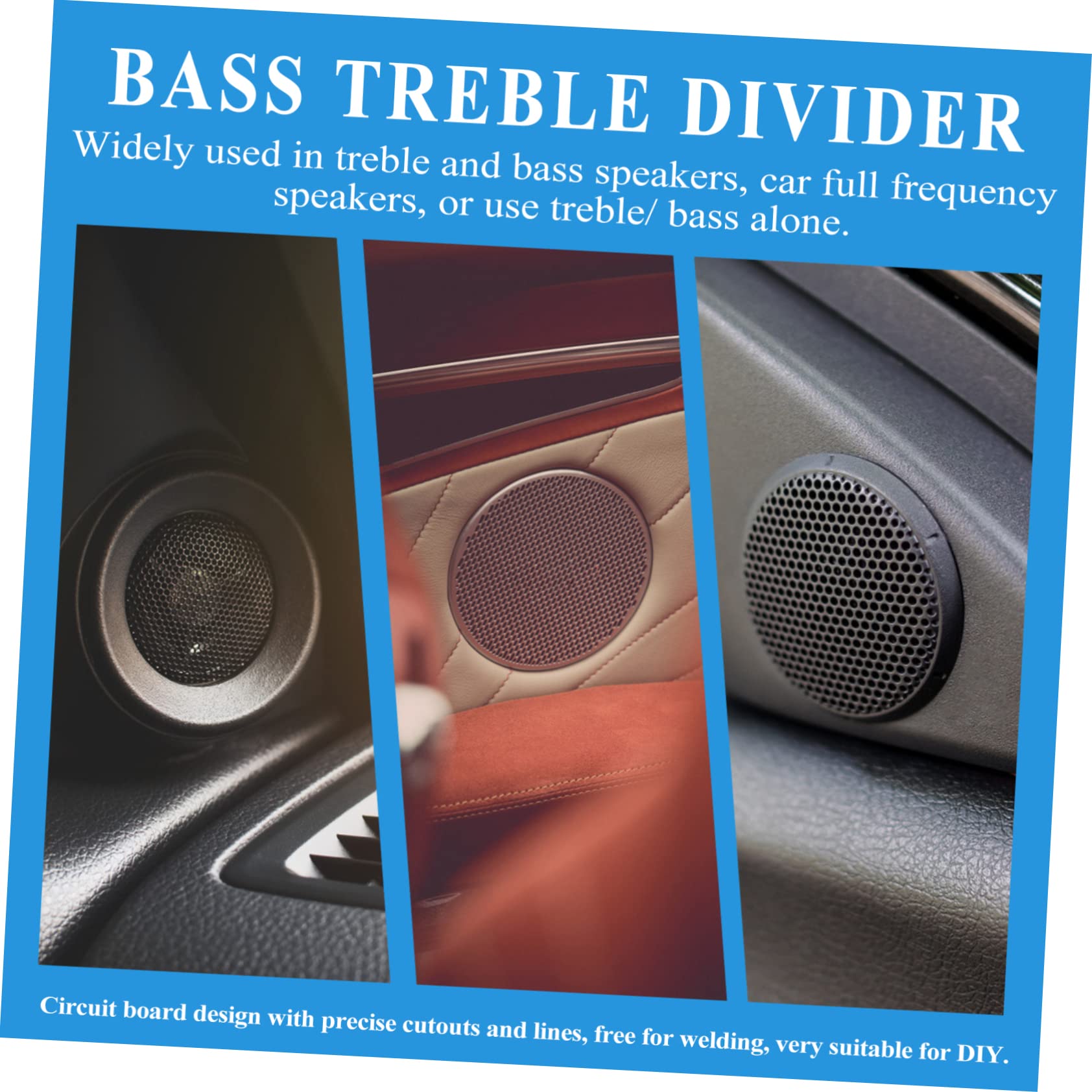 POPETPOP Crossover Audio Frequency Divider 130w Bass Treble Divider for DIY Speaker Projects