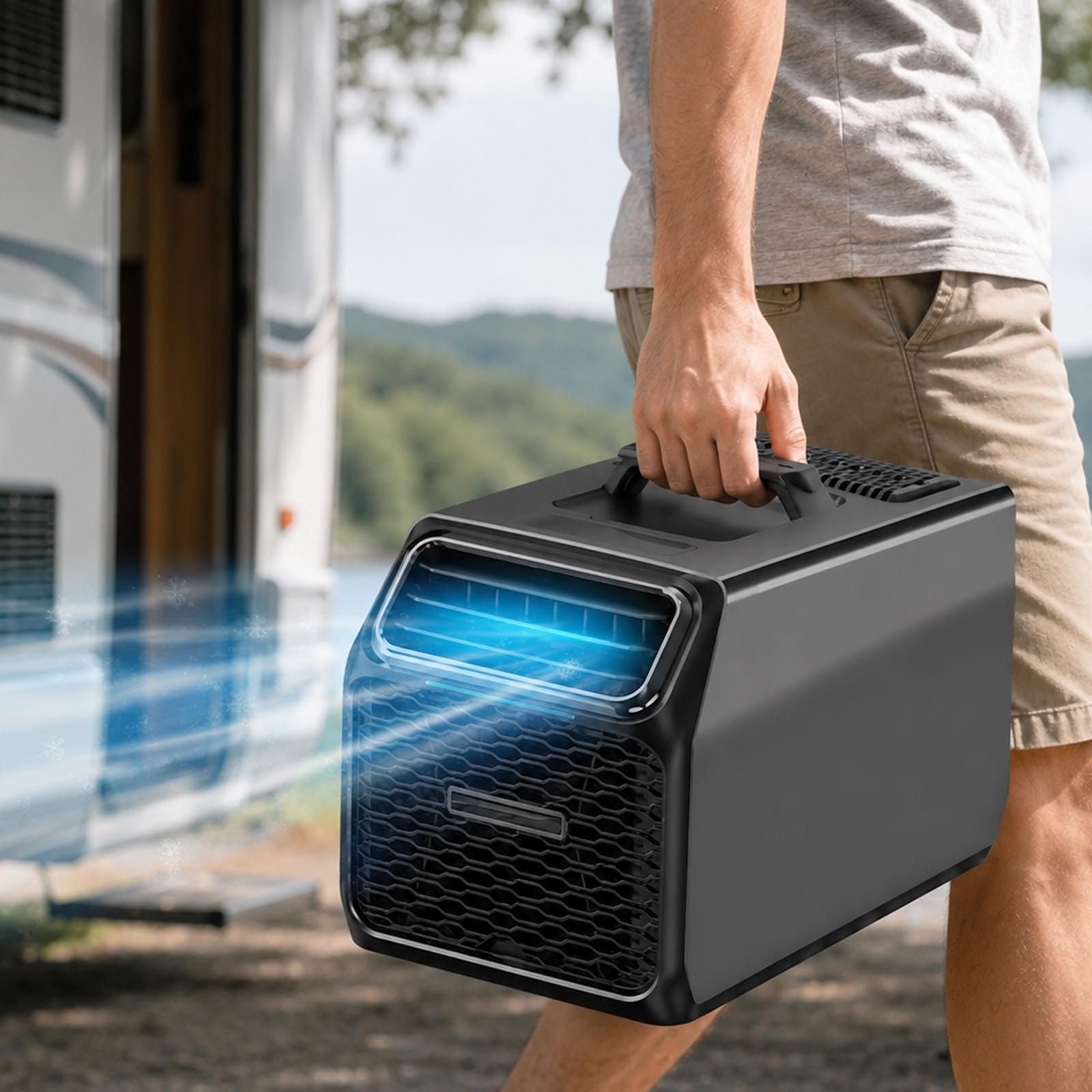 Portable Air Conditioning Unit 220V for Campervan, Cabin and Bedroom C18