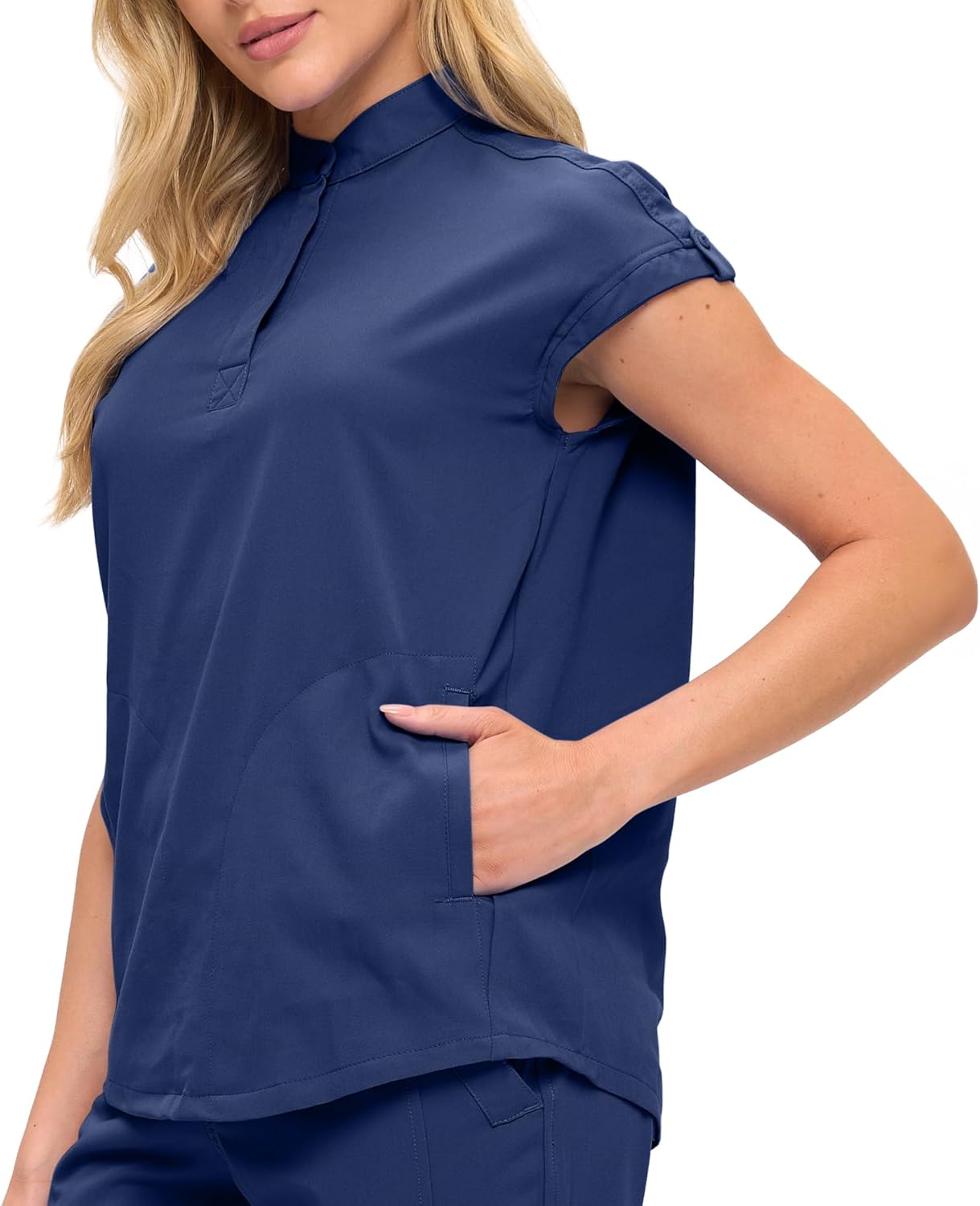 Monarch Uniforms Womens Jogger Scrub Set with Oversized Scrub Top with Mandarin Collar. Supreme Comfort Scrub Set for Women